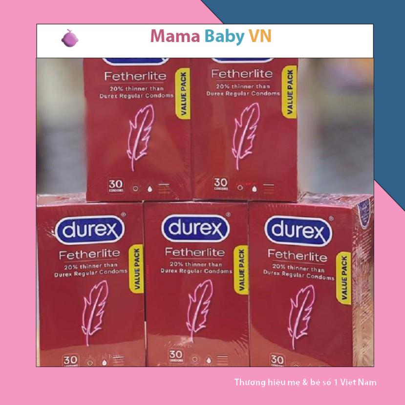 [Chính Hãng]  Bao cao su Durex Fetherlite chính hãng Úc - Hộp 30 chiếc