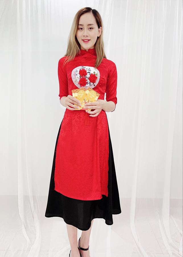 Goti-shirt long style brocade sleeveless misses long style shirt spring travel high-grade Applique Flower 3161