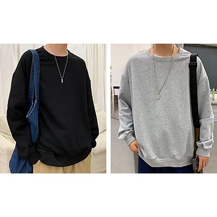 Áo Sweater Áo Thun Nỉ Trơn Cổ Tròn HARI1220