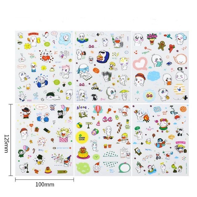 Bộ 6 sticker dán Syung