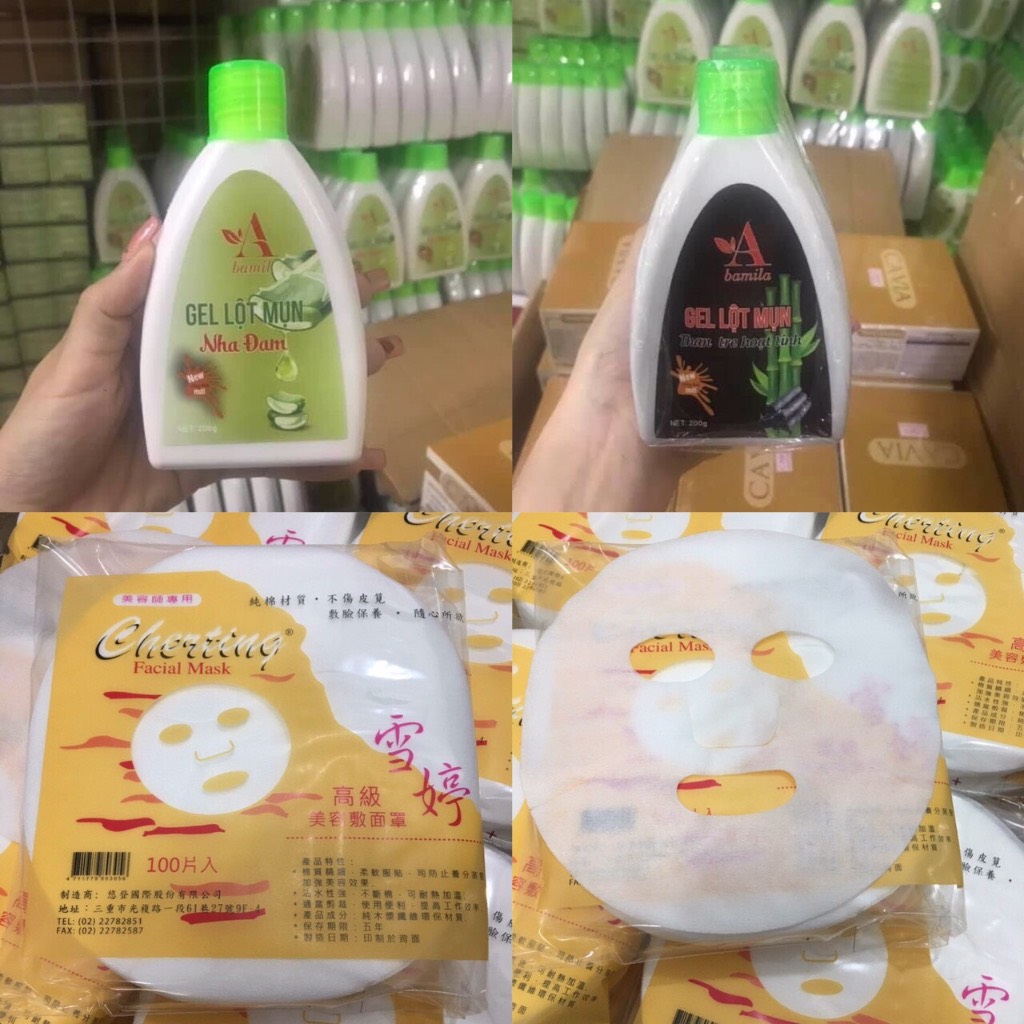 Mặt nạ giấy cherting 100 miếng