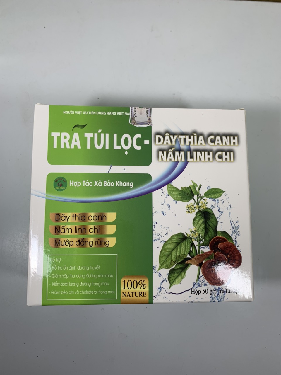 Hộp 40 gói Trà túi lọc dây thìa canh, dây thìa canh, cho người tiểu đường, mỡ máu, ổn định huyết áp, giảm cholesterol HN