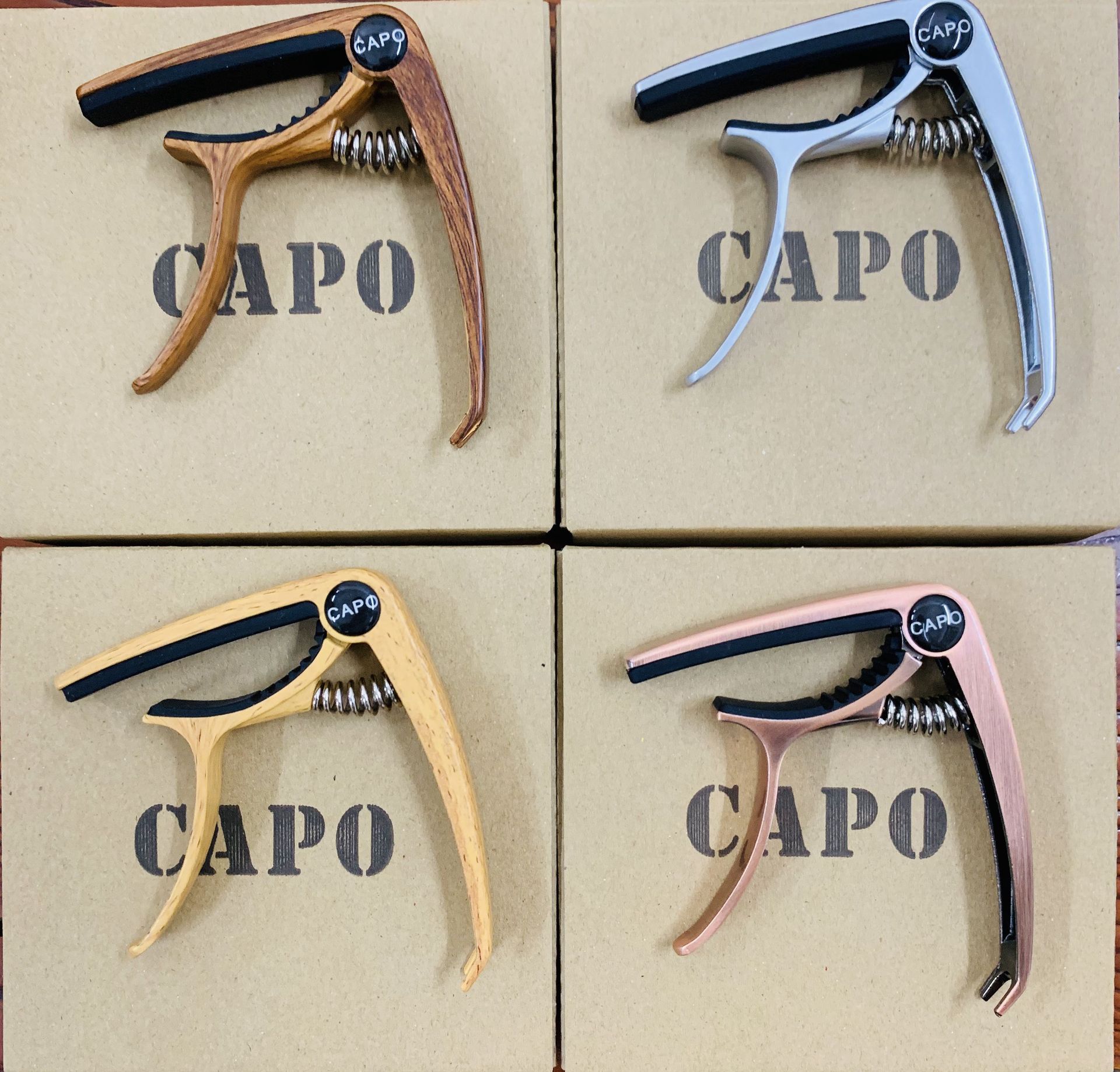 Capo Đàn Guitar Acoustic / Vân Gỗ Cao Cấp