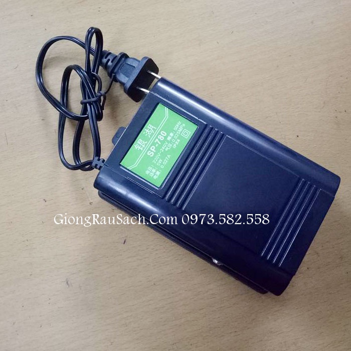 (TẶNG DÂY + VIÊN SỦI) Máy Sủi Khí Oxy Bể Cá Cảnh Mini 2 vòi SP 780