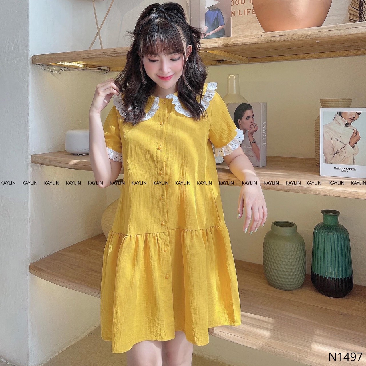[HCM]Đầm kate bánh bèo dễ thương