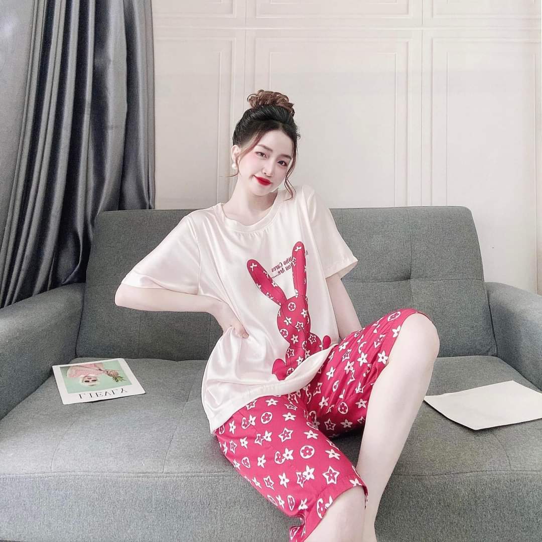Đồ Bộ Thun Lửng Thun Cotton Mặc Nhà Hàng Bigsize