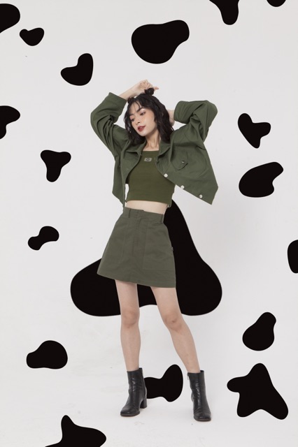 Chân váy kaki olive | OLIVE MINI SKIRT