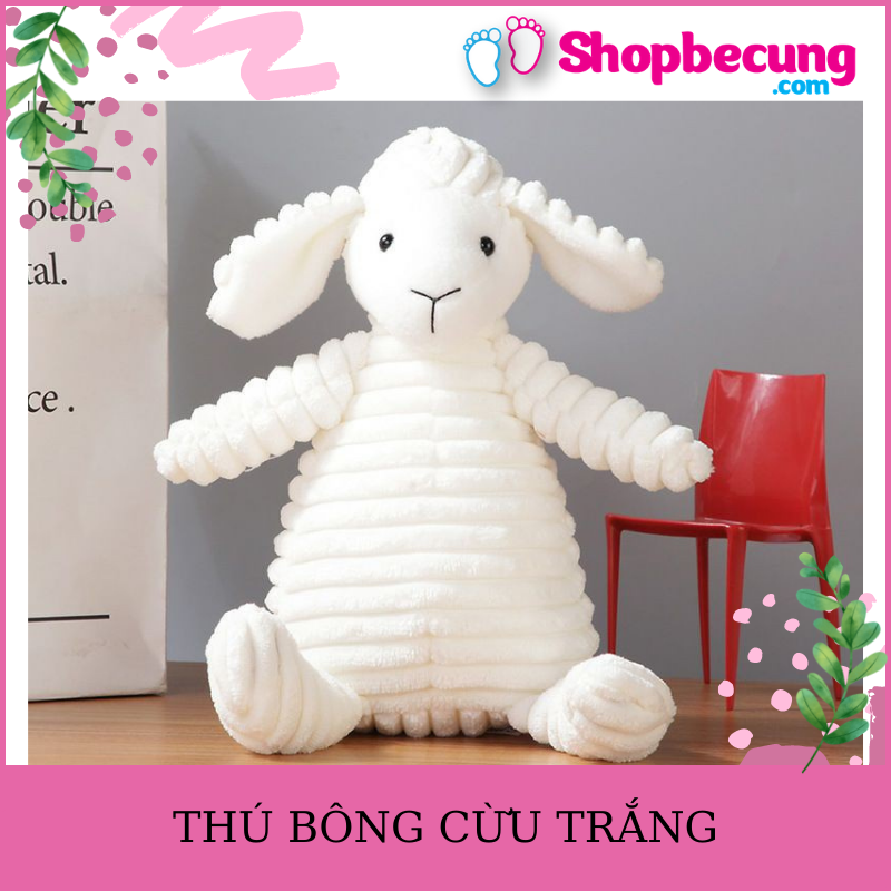 Thú bông cừu trắng