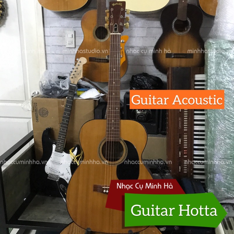 Guitar Acoustic HOTTA 70, đàn Nhật cũ, âm thanh hay