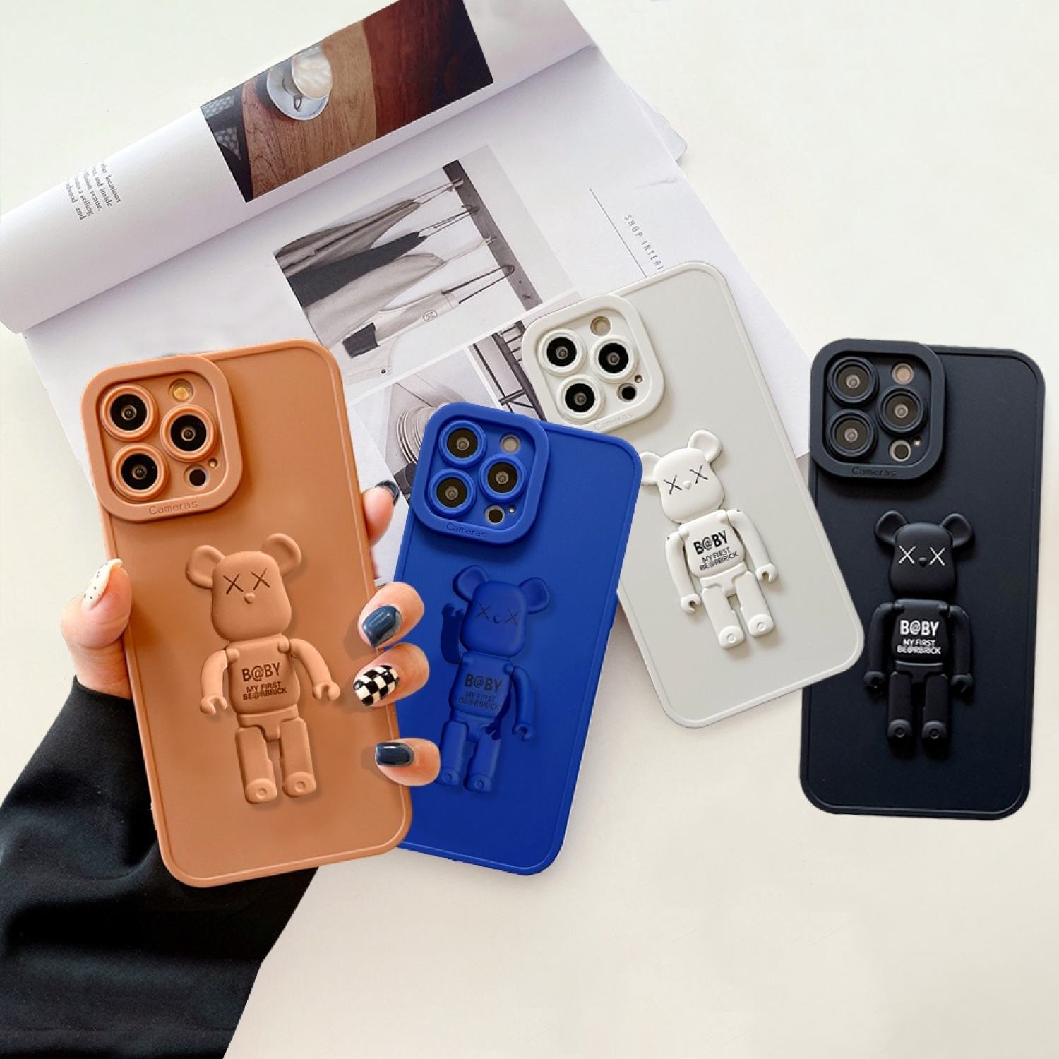 Ốp lưng iρhone chống lưng gấu Kaws 6/6plus/6splus/7/7plus/8/8plus/xs/11/12/13/pro/max/plus/promax-Awifi R5-4