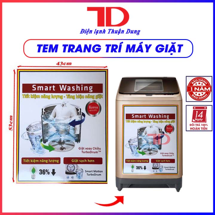 Tem dán máy giặt, Tem máy giặt - Điện Lạnh Thuận Dung
