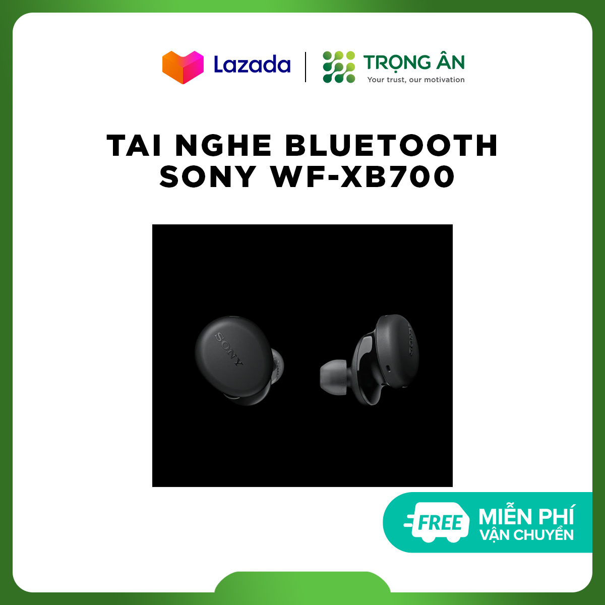 [HCM][SĂN NGAY 300K VOUCHER] Tai Nghe Bluetooth True Wireless Sony WF-XB700 - Hàng Chính Hãng
