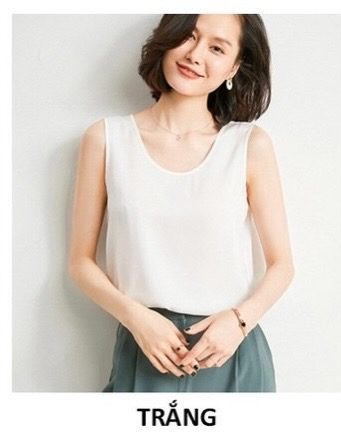 Áo sát nách, Áo balo nữ cổ tròn chất lụa cao cấp phong cách Hàn Quốc