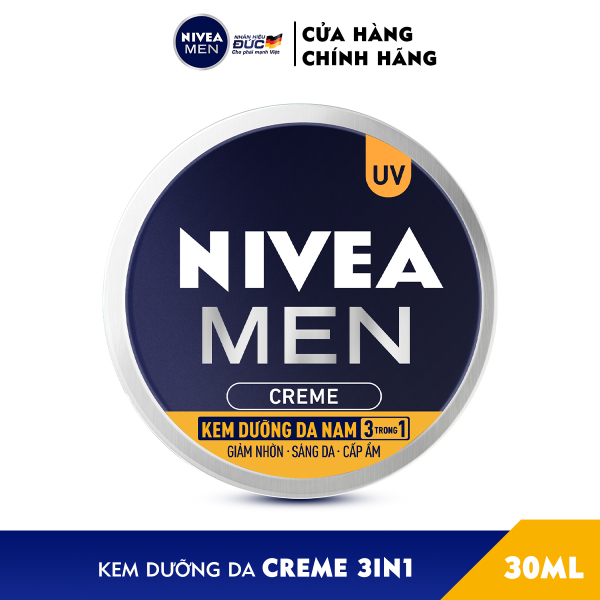 Kem Dưỡng Da Nam NIVEA MEN Creme 3in1 Giúp Giảm Nhờn, Sáng Da, Cấp Ẩm (30ml) - 83923 nhập khẩu