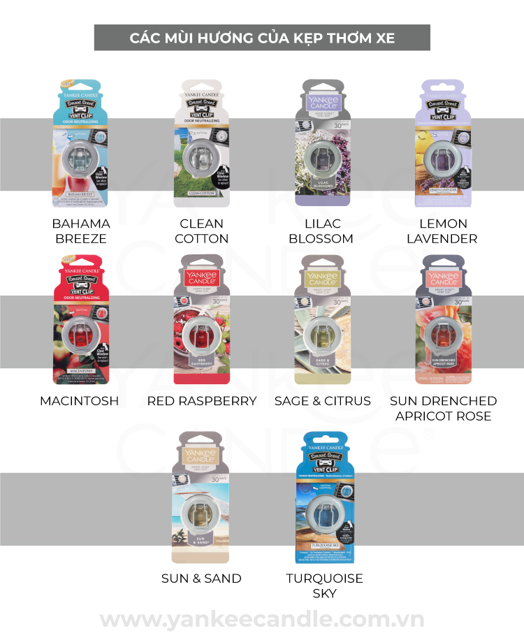 Kẹp thơm xe Yankee Candle - Macintosh