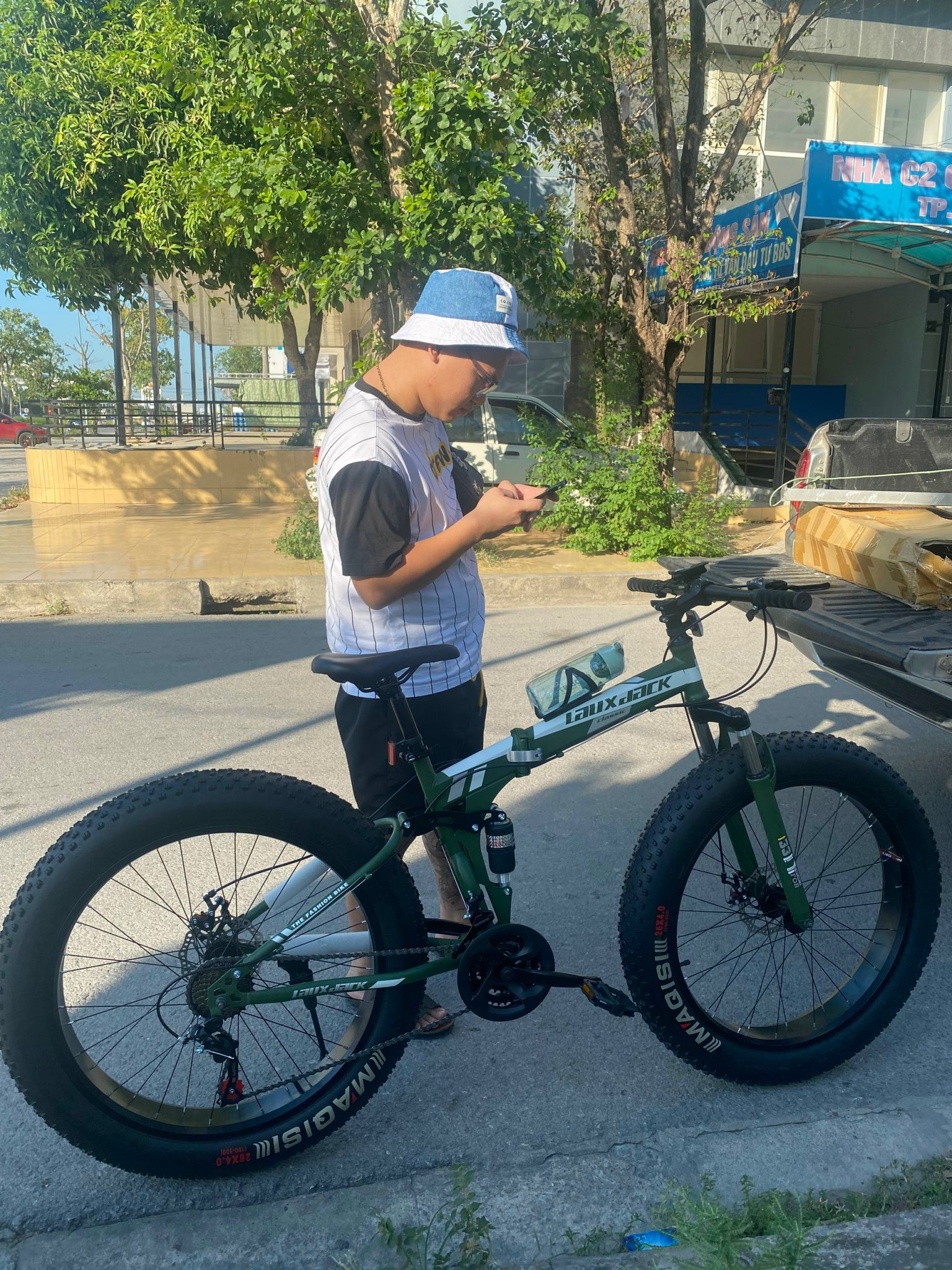 Xe đạp thể thao, Xe đạp địa hình MTB khung gấp gọn LauxJack (bánh béo - vành nan hoa)