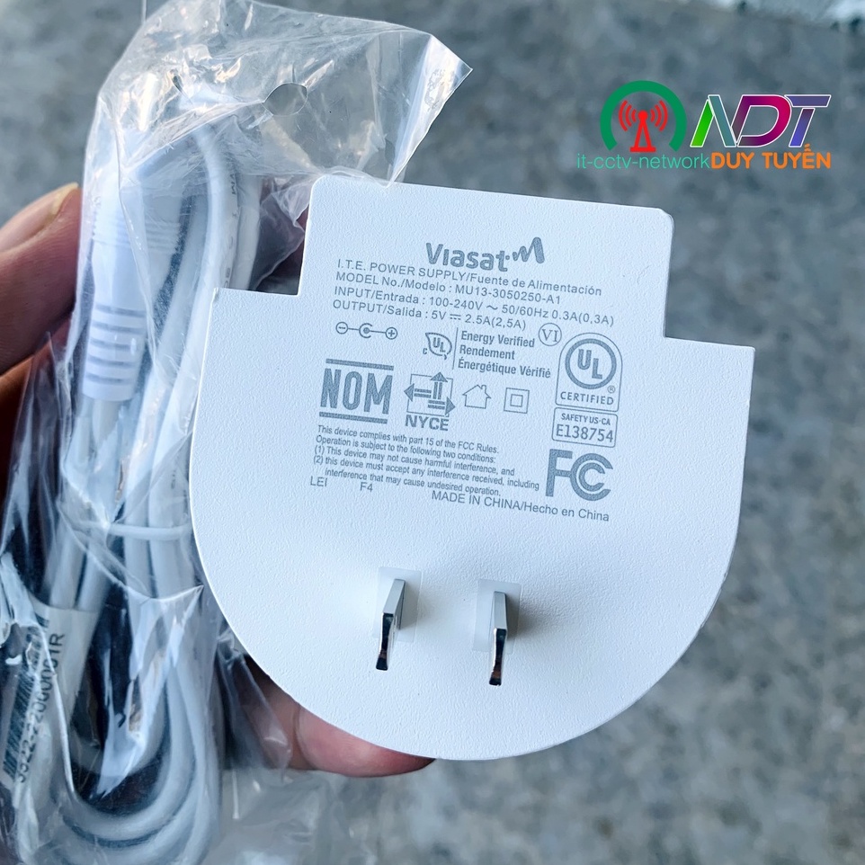 Nguồn adapter 5v 2.5a trắng dc5.5x2.1mm - cho đầu android tv box , camera wifi ...