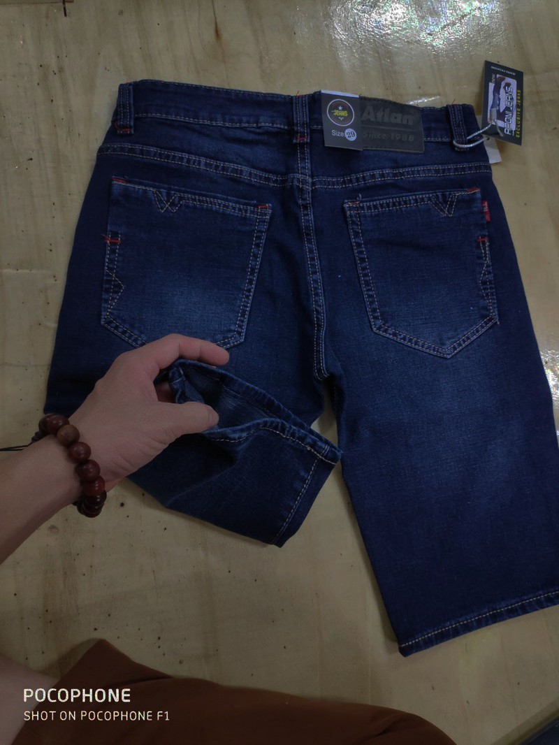 [HCM]Quần short Jeans nam Xanh size 27