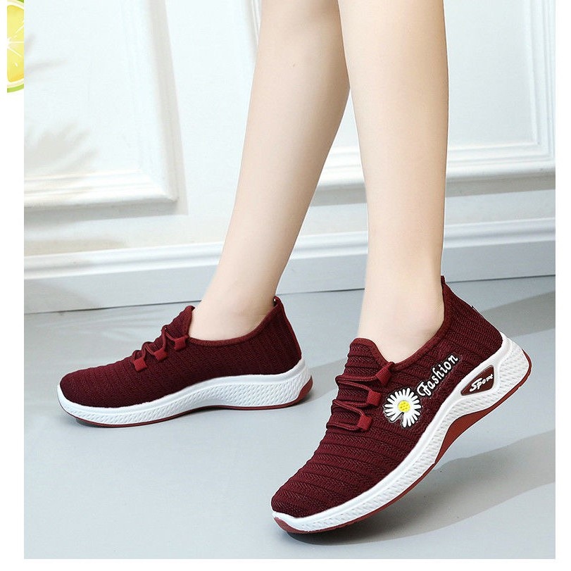 {HOT} Giày Thể Thao Nữ Thấp Cổ Họa Tiết Hoa Cúc
