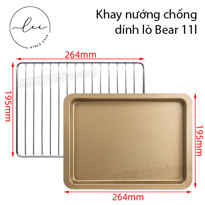 VỈ NƯỚNG, KHAY NƯỚNG LÒ BEAR 11L