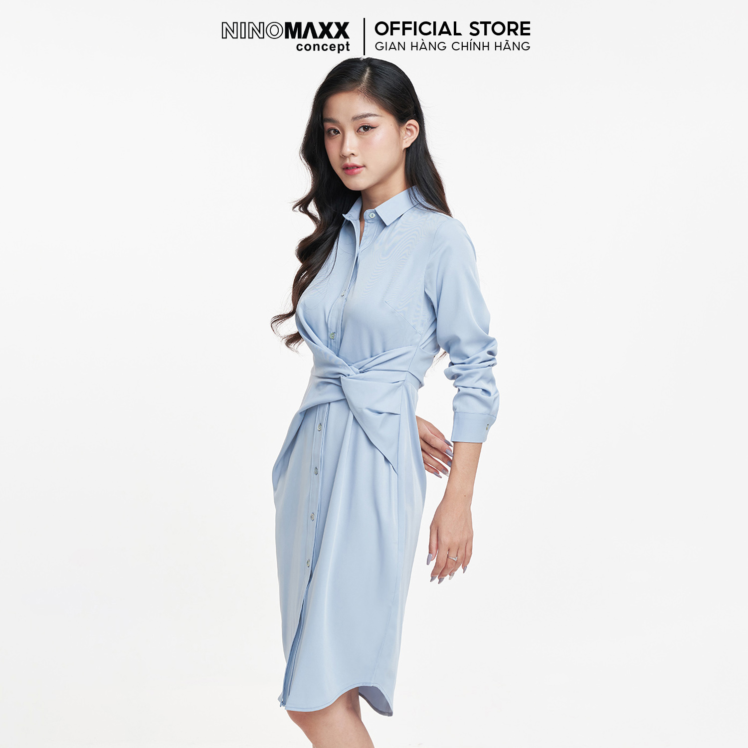 [Nhập NOVFALAZSOCIAL01 giảm 100K đơn 400K] N&M Club Đầm thời trang Nữ vải Lụa Sen 2104100