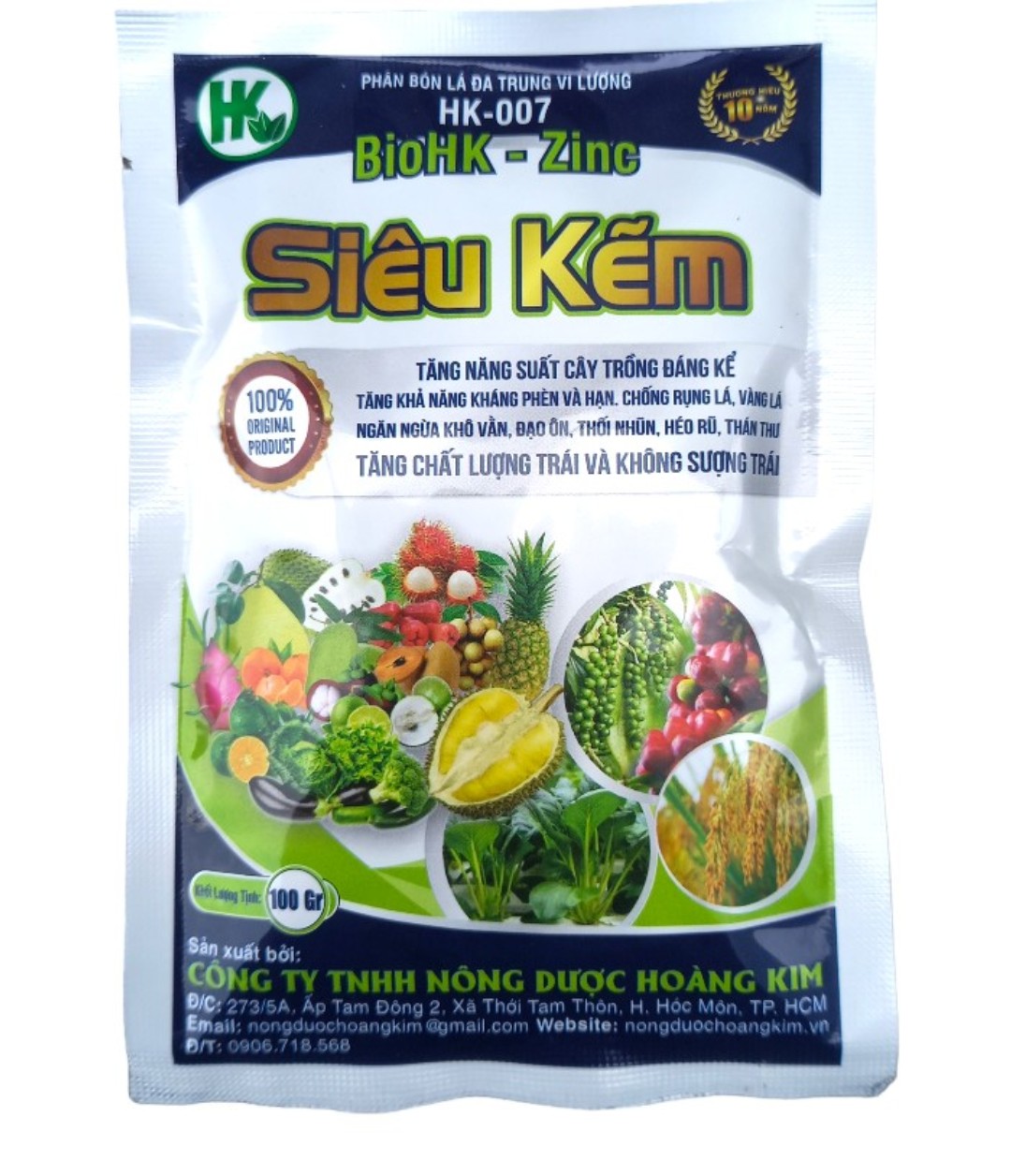 Combo 3 GÓI - PHÂN BÓN VI LƯỢNG SIÊU KẼM (GÓI 100GR)