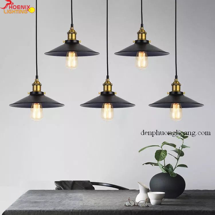 Đèn thả trần trang trí hình đĩa đuôi đồng cao cấp