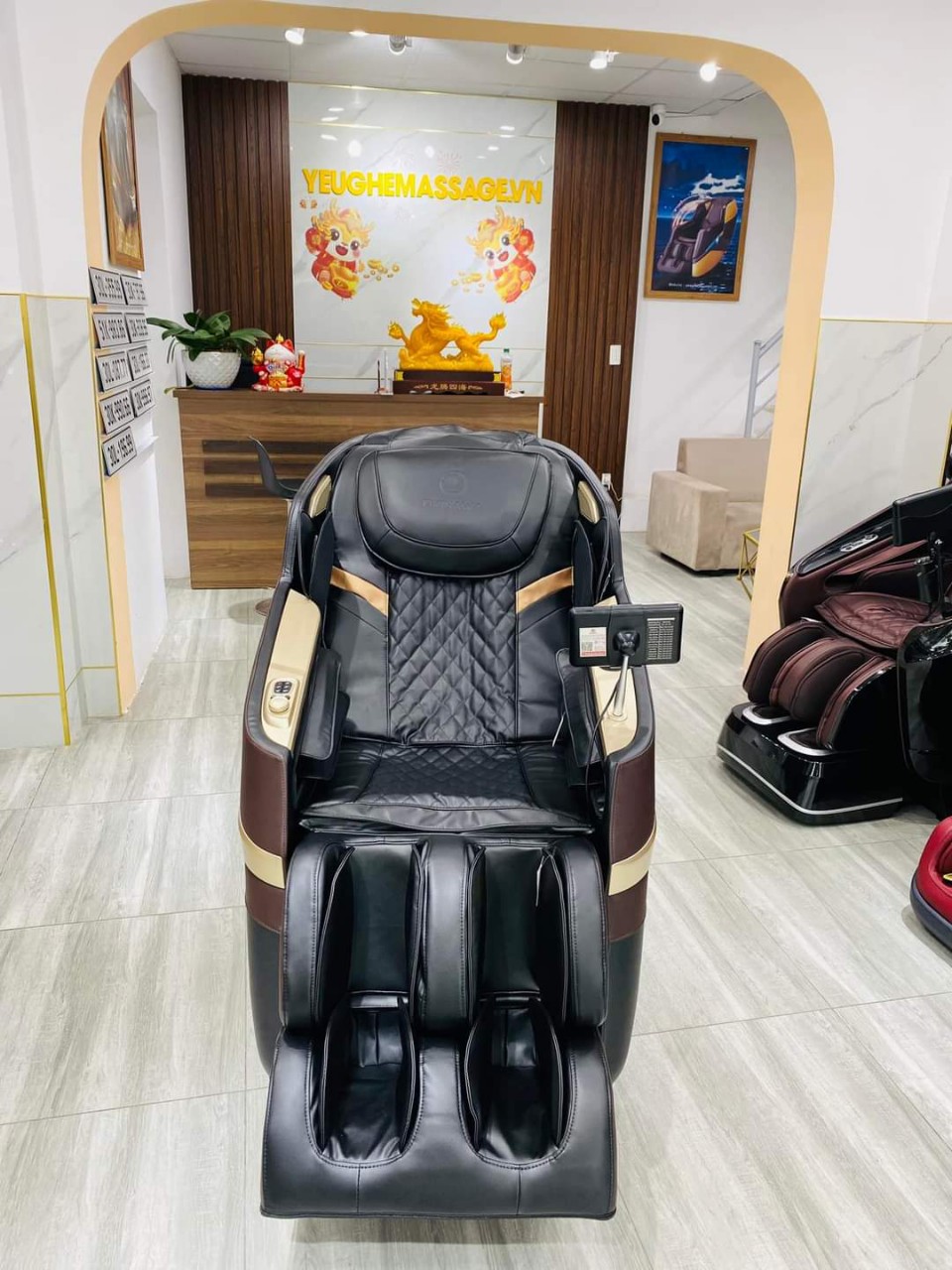 {SALE 50% freeship quà tặng- Massage 4D, điều khiển giọng nói} Ghế Massage Cao Cấp Nhật Bản Okinawa OS 414