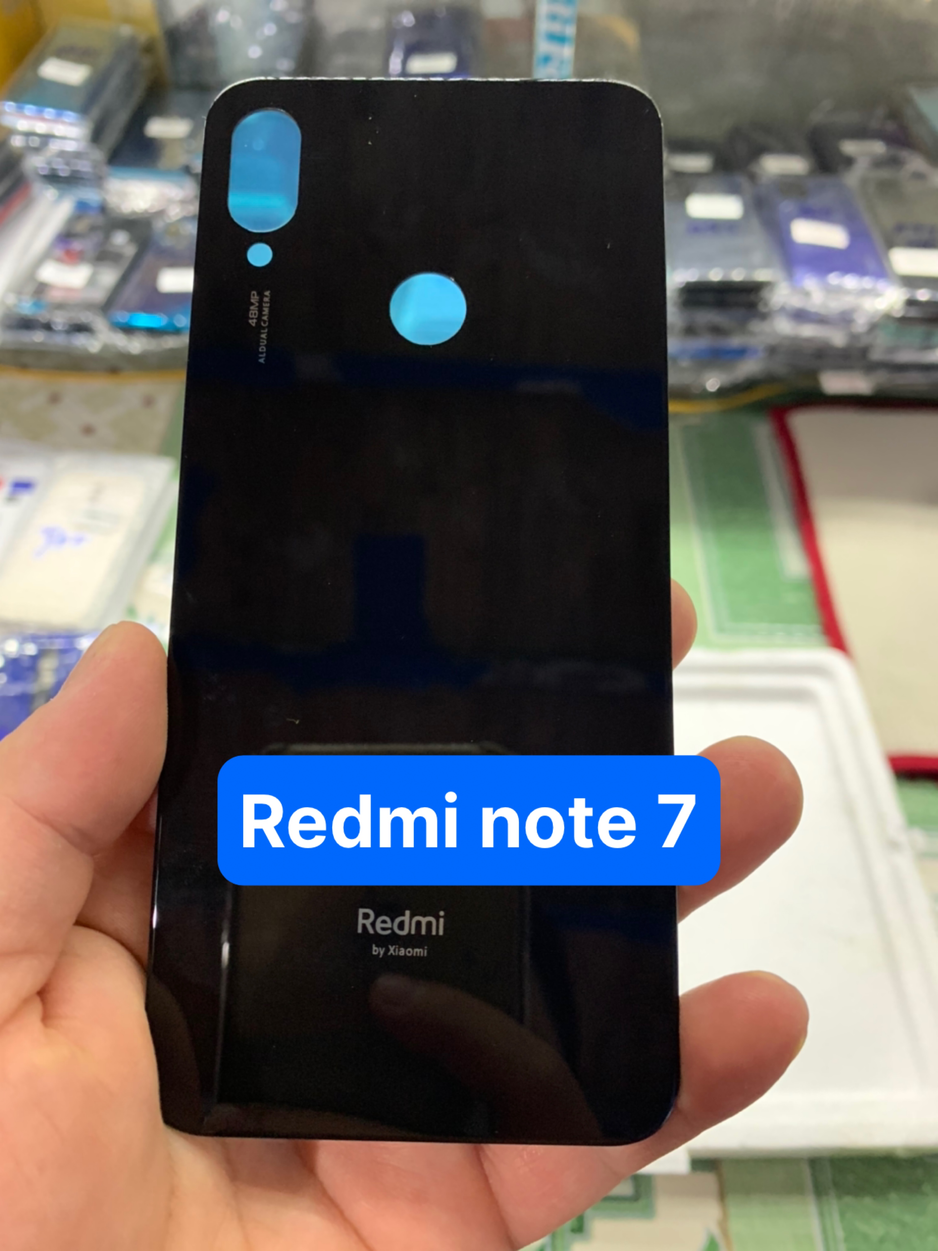 Miếng Kính nắp lưng điện thoại full zin Xiaomi Redmi Note 7