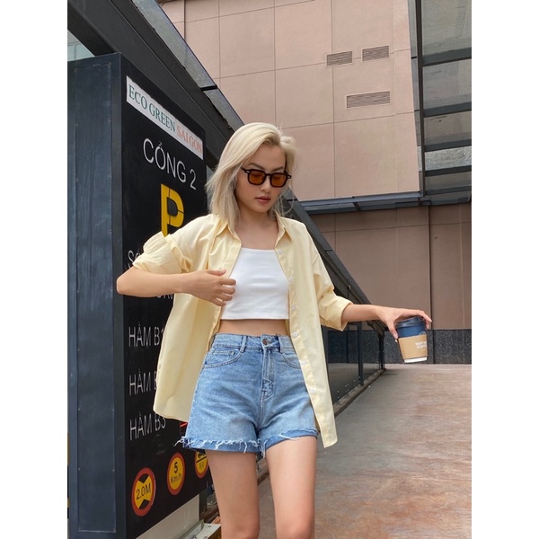 Quần short jeans nữ lật lai MIEU - HD23