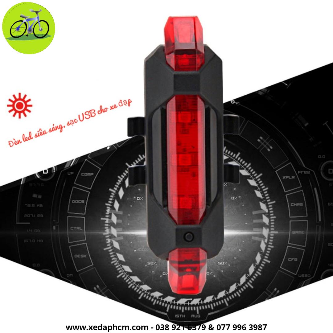 [HCM]Đèn led hậu xe đạp rapid sạc USB
