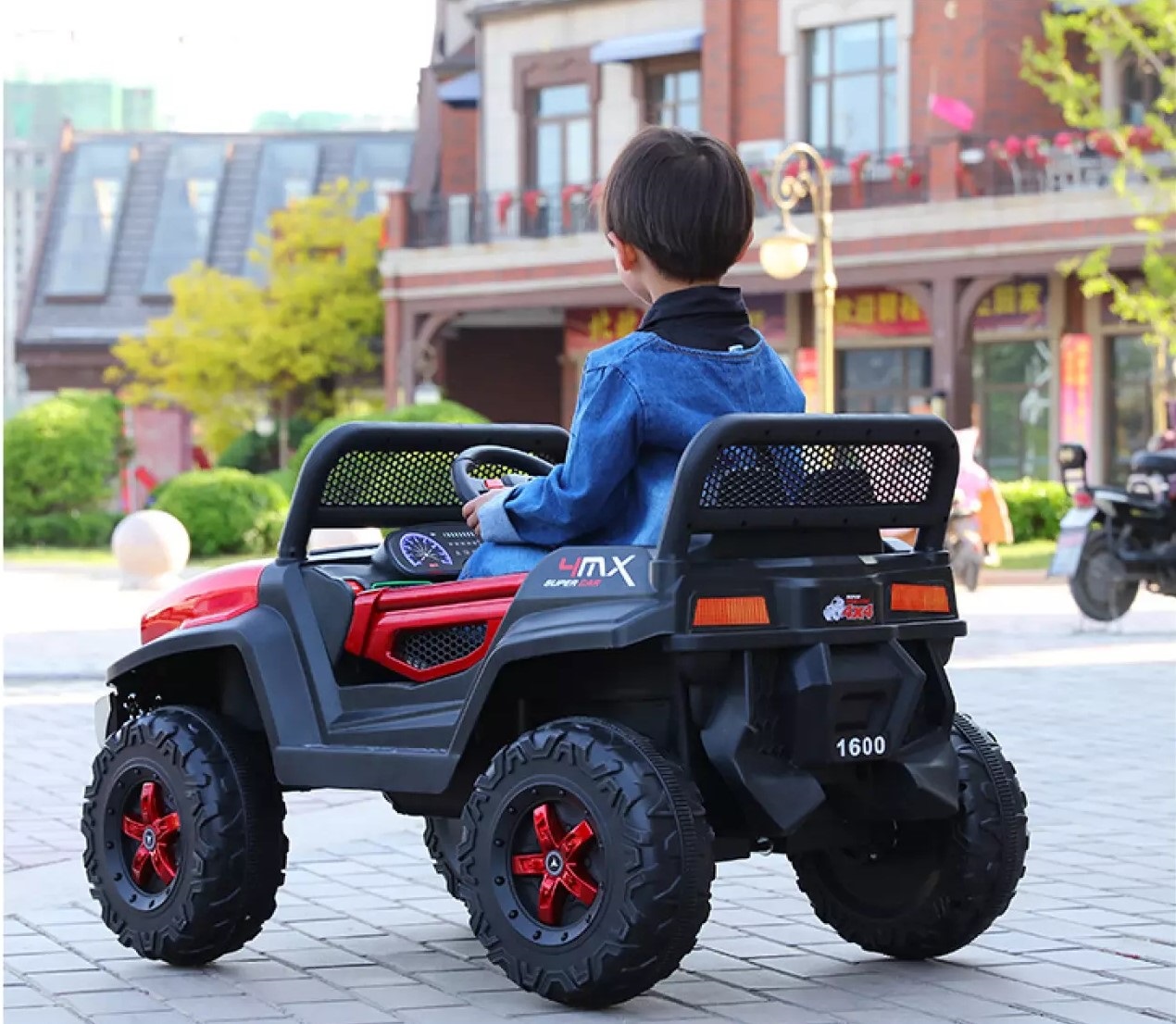 Xe ô tô điện trẻ em SJBB-1600. Model 2021 (Kiểu Dáng Địa Hình. Có Điều Khiển Từ Xa)