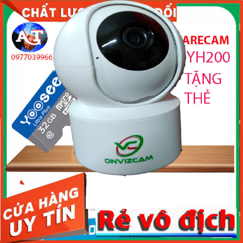 [TẶNG THẺ 64GB 32GB]Camera Ip Wifi CareCam YH200 CC2020 Full HD 1080P onviz cam v5 - Đàm Thoại 2 Chiều - Báo Động Cự Nhạy