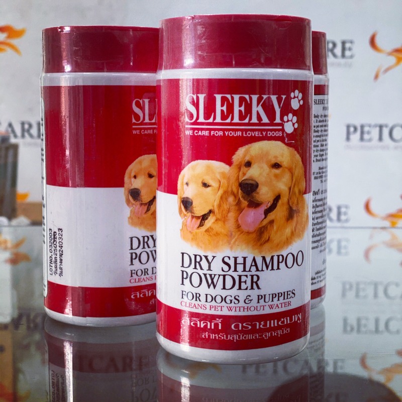 PHẤN TẮM KHÔ CHÓ MÈO SLEEKY HỘP 150G