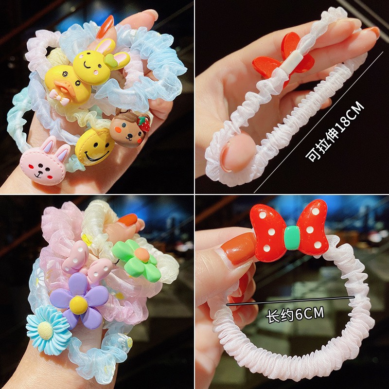 Bịch 5 Dây cột tóc hoạt hình dễ thương cho bé