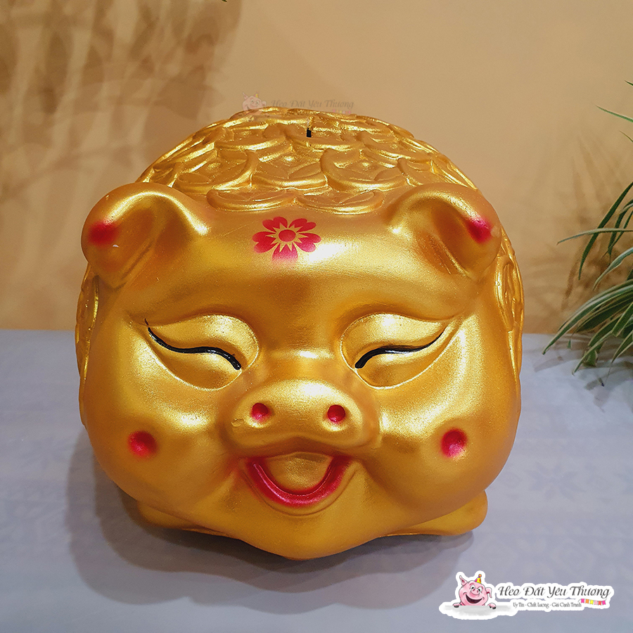 Heo đất lợn đất đồng xu may mắn tiết kiệm size đại