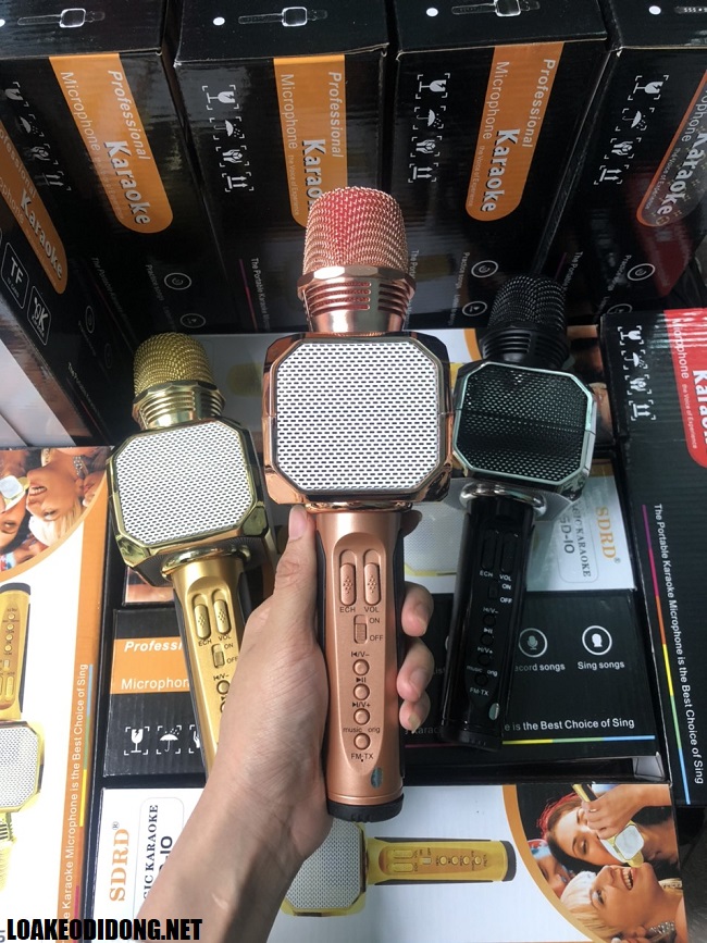 [XẢ HÀNG] MICRO KARAOKE BLUETOOTH SD10 loa hát karaoke cầm tay