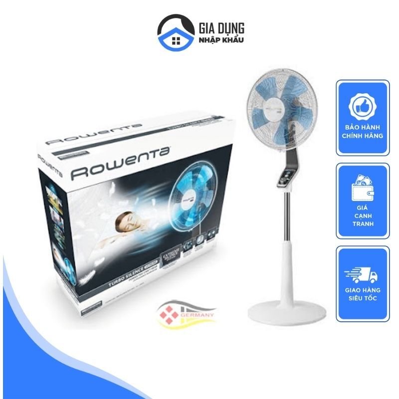 Quạt cây đứng rowenta vu5640, quạt điện, quạt máy, công suất 70w, 4 cấp gió, có hẹn giờ, không gây ồn, nhập đức, bảo hành 12 tháng
