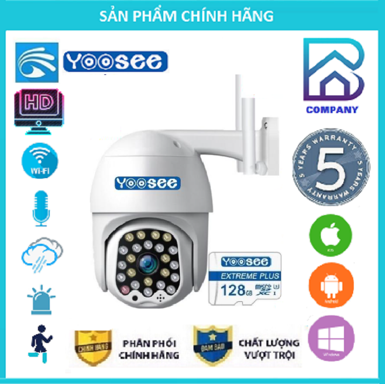 Camera Yoosee ngoài trời Xoay 360 Thế Hệ Mới Độ Phân giải 3.0Mpx 1920X1080P Với 24 LED Nhìn Đêm Rõ Nét