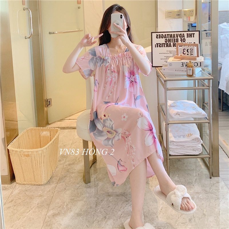 Váy Lanh Mặc Nhà Siêu Mềm Mát VN83