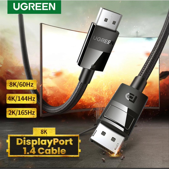 Cáp Displayport 1.4 dài 2m hỗ trợ 8K 60Hz  Ugreen 80392 cao cấp