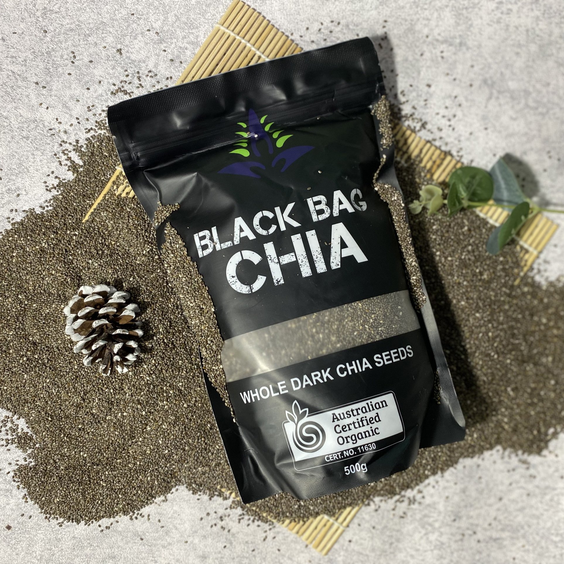 Hạt Chia Đen Hữu Cơ Úc (Gói 500g)