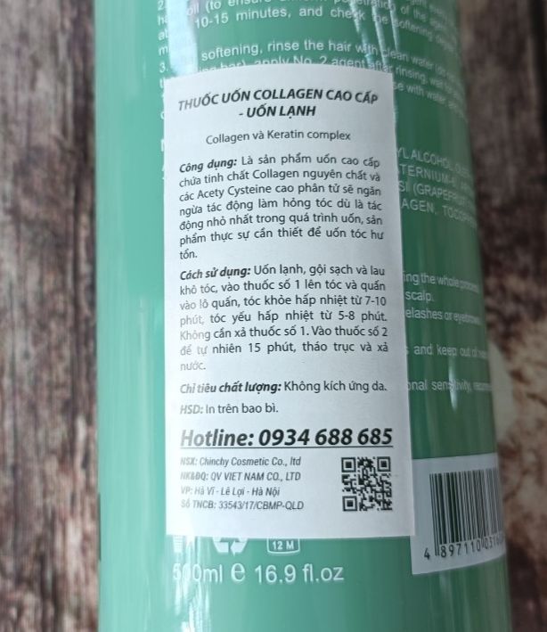 Bộ Kem Uốn Lạnh Collagen Bosecher 500ML*2