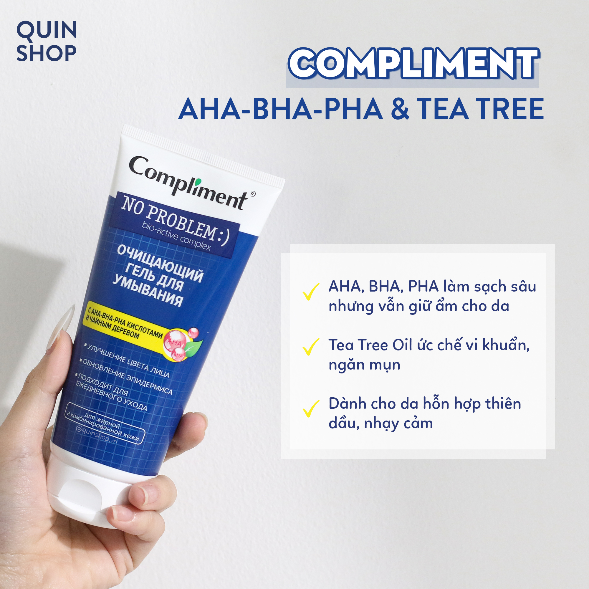 Sữa Rửa Mặt Giảm Mụn Compliment No Problem Bio-Active Complex Cleanser