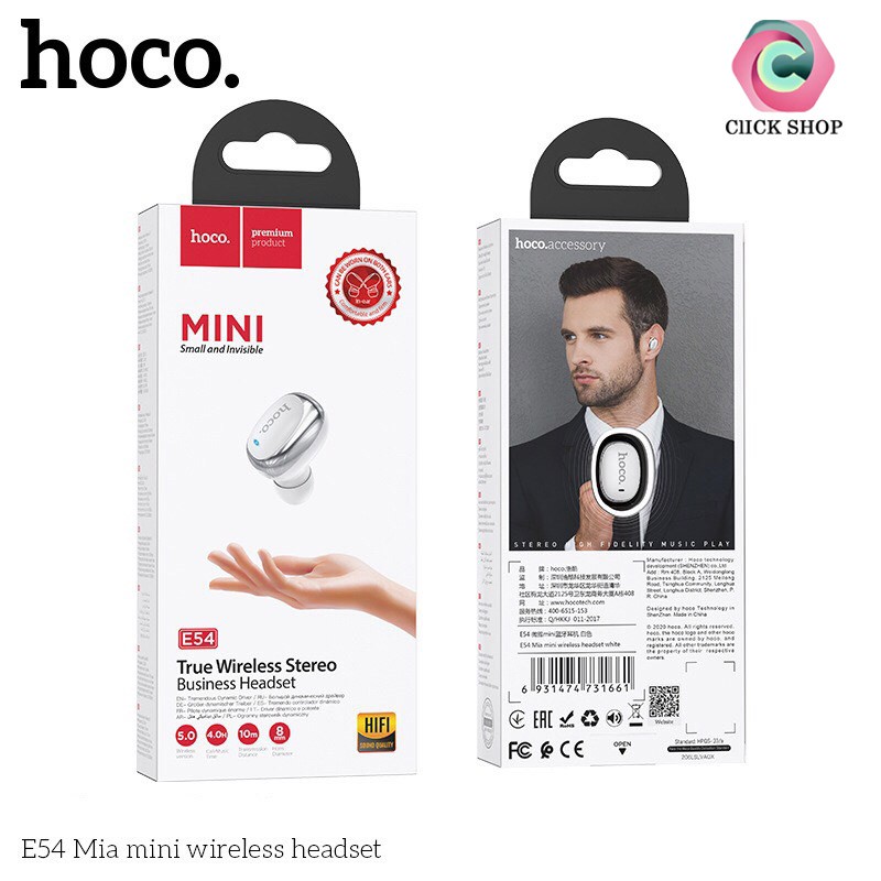 Hoco E54 Tai nghe bluetooth không dây hoco e54 mini dòng nhét tai