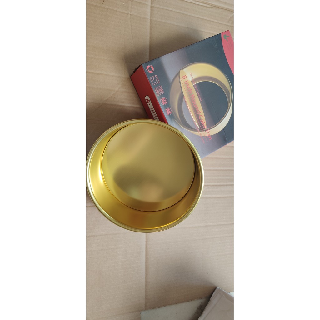 Khuôn Nhôm Vàng 8" Đế Rời Breadleaf