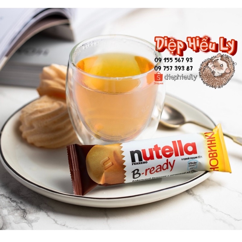 Bánh Nutella nhân kem sô cô la hạt phỉ (Nutella B-ready) hộp 15 cái