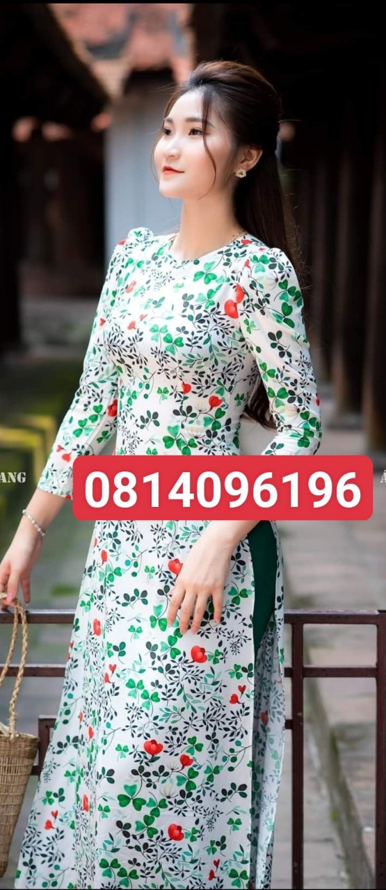 ÁO DÀI HOA NHÍ CAO CẤP KÈM QUẦN