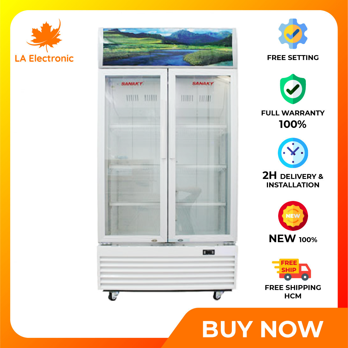 Tủ mát sanaky vh-1009hp dung tích 1000 lít - miễn phí vận chuyển hcm - dàn lạnh đồng công nghệ low-e nhựa abs gas r134a