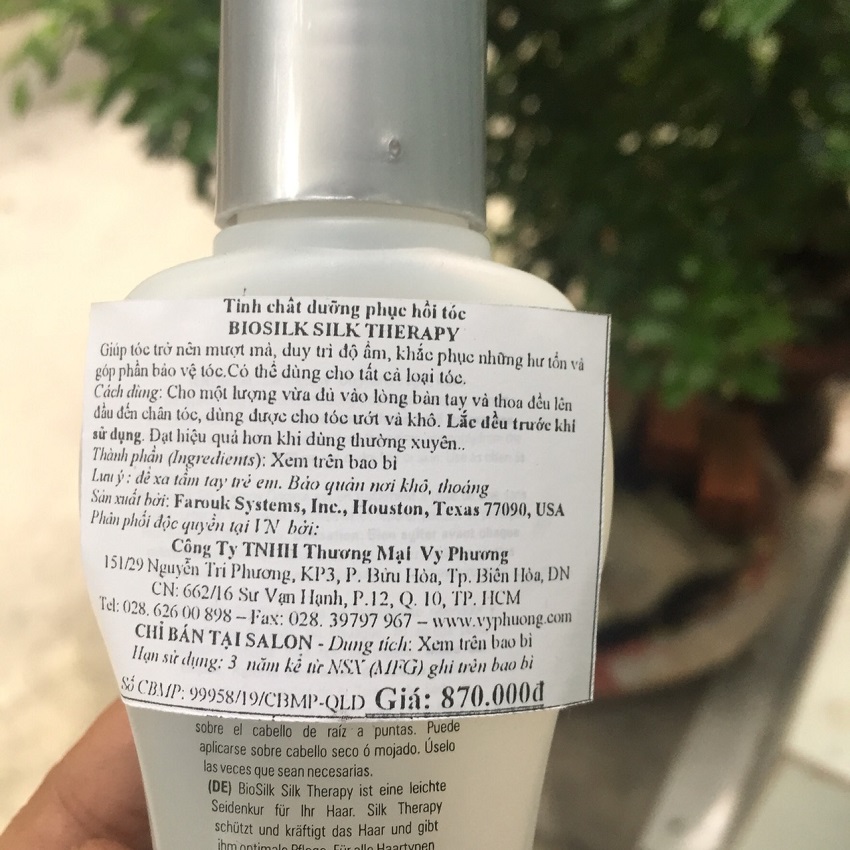 [HCM]Tinh dầu Biosilk Silk Therapy dưỡng tóc cao cấp Mỹ 167ml
